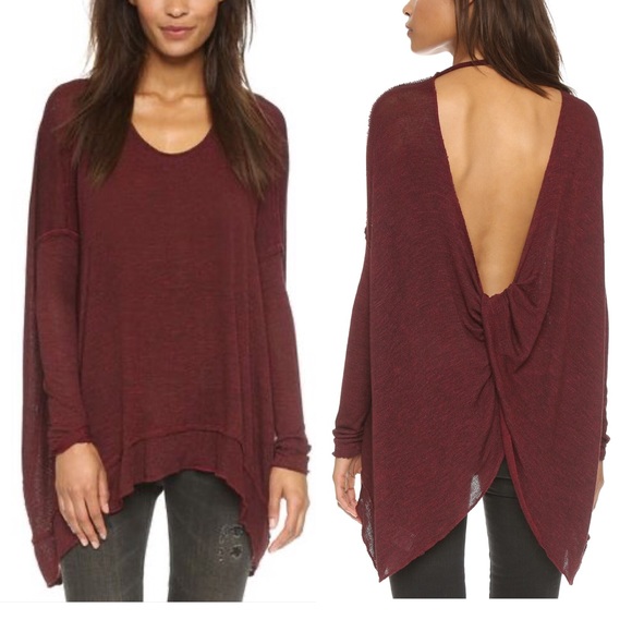 Free People Tops - NWT Free People Loose Fit Twist Back Pullover